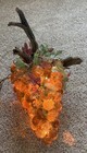 Vintage 1960s 21    Lucite Grape Swag Lamp Amber Gold Hanging Light Mcm Retro
