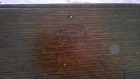 Antique 1889 Patented Wooden Folding Box Primitive Oak Jewelry Sewing Chest