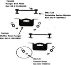 New 1997-04 C5 Muffler Bracket Insulator   Bolt Bracket Set 10294002   10401799