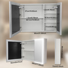 Led Lighted Mirror Cabinet Wall-mounted Bathroom Organizer Anti-fog Touch Switch