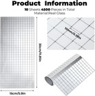 4500 Pcs 10x10 Mm Self Adhesive Disco Mirror Tiles  Square Disco Mosaic Tiles