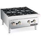 24  Commercial Natural Gas Range 4 Burners Countertop Gas Stove Grate 100000 Btu
