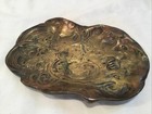 Antique Art Nouveau Bronze Tray With Lady - Signed By Artist J  Sola