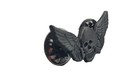 Death Skull Wings 1   -inch  pewter  Lapel Pin P12013
