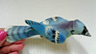 Vintage Norcrest Blue Jay Bird W clip On Bottom To Hang On Christmas Tree japan