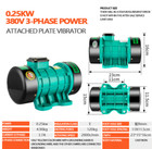 380v 220v Attached Plate Vibrator Single 3 Phase Cement Concrete Vibration Motor