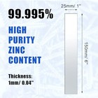 10 Pack Pure Zinc Anode Sheet 99 995  Pure For Plating And Electroplating  Zi   