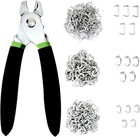 Straight Hog Ring Pliers Kit 240pcs 3 4 1 2 3 8 Inch Upholstery Seat Cover Tool