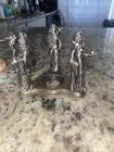 Fantasy Collectible Vintage Pewter Crystals Ball Holder Mythical   Magical Style
