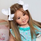 Lifelike 28  Reborn Baby Doll Toddler Lovely Girl Rooted Hair Cloth Body Gift