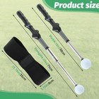 Ninefox Golf Swing Pro Trainer  Portable Retractable Stick With Click Feedbac   