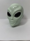 Vintage Matscot Alien Head Ceramic Coin Bank Money Box Green Taiwan W  Stopper