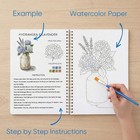 Workbook For Adults   Flowers Water Color Coloring Book  Paint Painting Book    