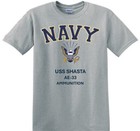 Uss Mount Baker  Ae-34   Ammunition shirt  Officially Licensed