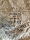 Vintage Canvas Bank Bag First National Bank Of Cincinnati