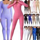 Women Turtleneck Bodycon Jumpsuit Bodysuit Long Sleeve Stretchy Skinny Rompers