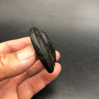 Old Hongshan Culture Black Meteorite Iron Stone Carved Bat Pendant