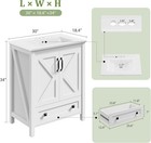 30   Bathroom Vanity With Sink Freestanding Cabinet 2 Colors W  2 Doors   Drawer
