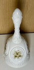 Fenton Milk Glass Bell Cardinal Bird Hand Painted   Signed By Fredrick