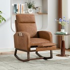 Nursery Glider Rocker  Upholstered Accent Lounge Chair  rocking Chair W footrest
