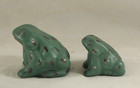 Pair Emilia Castillo Mexico Sterling Silver Overlay Frog Salt   Pepper Shakers