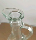 Beautiful Vintage Cruet Glass Decanter Bottle With 12    Tall Cork Stopper
