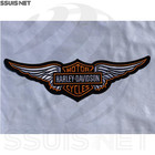 Harley-davidson Large 15    Wing Logo Patch White Orange Iron-on Embroidered Logo