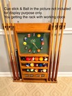 Vintage Wall Mount Pool Cue Stick   Ball Rack W  Score Counter And Clock 34x28   