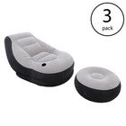 Intex Inflatable Ultra Lounge Chair With Cup Holder And Ottoman Set  3 Pack 