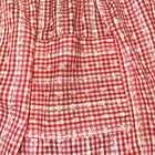 Vtg 60s Red White Plaid Checkered Half Apron Kitchen Cook Farmhouse Grannycore