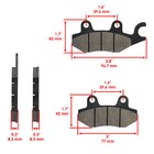 Front And Rear Brake Pads For Yamaha Rhino 660 Yxr660f Yxr 660f 2004-2007