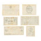 1 Set Of 6 Diff  California Uniface 1782-1879 Reproduction Paper Money