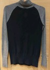 Celtic  co Colour Block Roll Neck Pure Merino Jumper Navy grey S Rrp   115  11 85