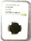 1795 Liberty Cap Flowing Hair Half Cent 1 2c - Ngc Vg Details - Rare Coin 