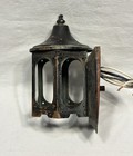Antique Copper Porch Light Craftsman Cottage Era Fixture Vintage Patina