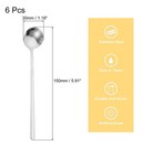 50 Pcs 6  Stainless Steel Espresso Spoons Mini Coffee Spoon Teaspoon Silver
