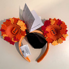 Disney Parks Mickey Mouse Light-up Jack-o -lantern Wreath Pumpkin Ears Headband