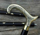 Designer Brass Victorian Handle Wooden Vintage Walking Cane Antique Style Stick