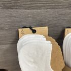 12 Pairs Born Outdoor Women   s High Rise Liners Socks White Size 4-10 Brand New