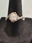 Moissanite 1 Ct Engagement Ring  White Gold Filled  Size 7  With Gra Certificate