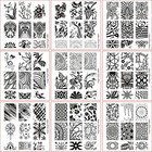 10 Pcs Nail Stamping Plates   1 Stamper   1 Scraper Lace Flower Animal Pattern 