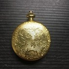 Ornate Gold-tone Hunter Pocket Watch Joy   Iman Openwork Cover And Engraved Case