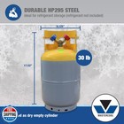 Mastercool 62010 30 Lb Refrigerant Recovery Cylinder  Dot-approved  1 4  Fl-m