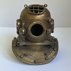 Small Vintage Miniature Metal Us Navy Diver Deep Sea Diving Helmet Replica Decor