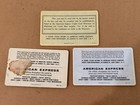 Rare Lot Of  3  American Express Purple Credit Cards Circa 1960   62 W Address