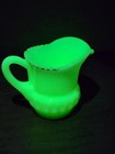 Antique Uranium Custard Glass Creamer Souvenir Of Palm Beach  Florida