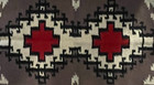 Native American Design Wool Rug-excellent Quality-40  X 20  New Gray red wht blk