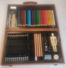 Artistik Sketching Wooden Box Art Set Beginners  Artist Pad Pencils Set