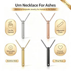 Stainless Steel Cremation Urn Necklace Memorial Ash Pendant Keepsake