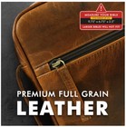 Full Grain Leather Bible Cover Large Zippered Case Cross Bookmark Pen Loops